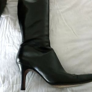 J crew knee high leather boots, black size 8